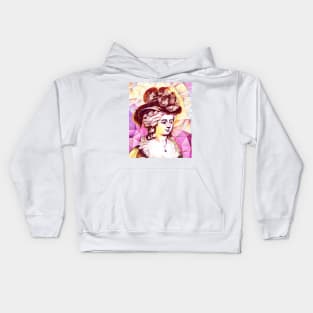 Frances Burney Pink Portrait | Frances Burney Artwork 13 Kids Hoodie